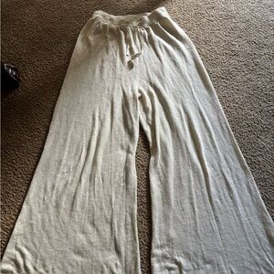Kathryn McCarron Linen Beige Wide Leg Pants Size XS